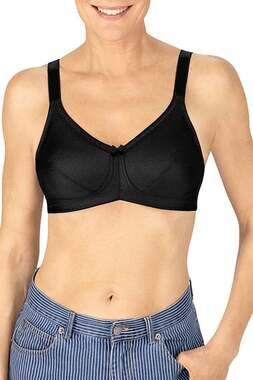 Amoena Rita Black Unlined Bra Size 34D NWT